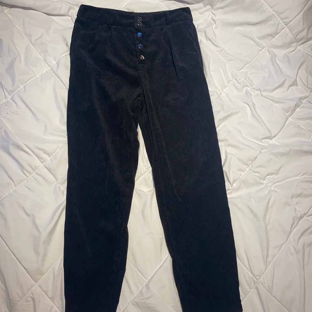 black corduroy pants